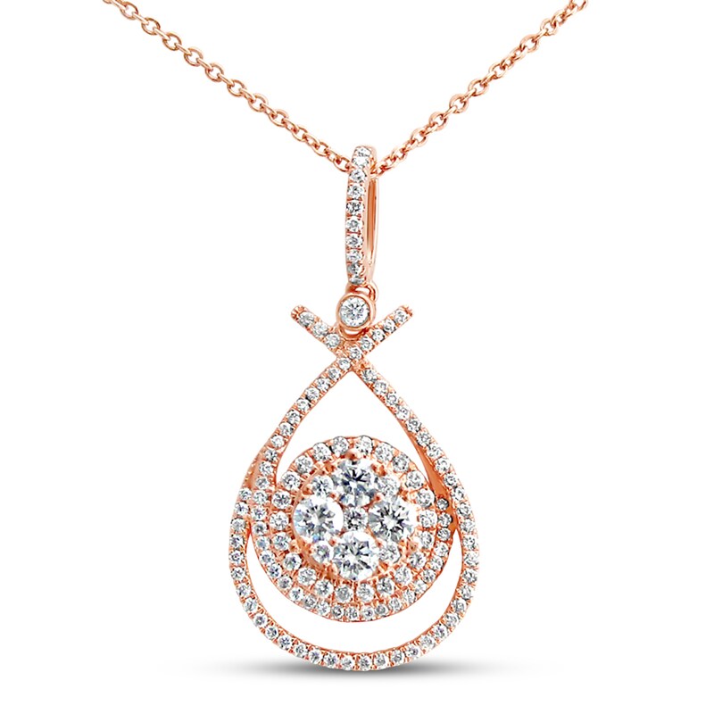 Le Vian Diamond Necklace 3/4 ct tw 14K Strawberry Gold