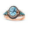 Le Vian Exotics Aquamarine Ring 3/4 ct tw Diamonds 14K Strawberry Gold
