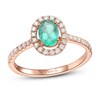 Le Vian Emerald Ring 1/3 ct tw Diamonds 14K Strawberry Gold