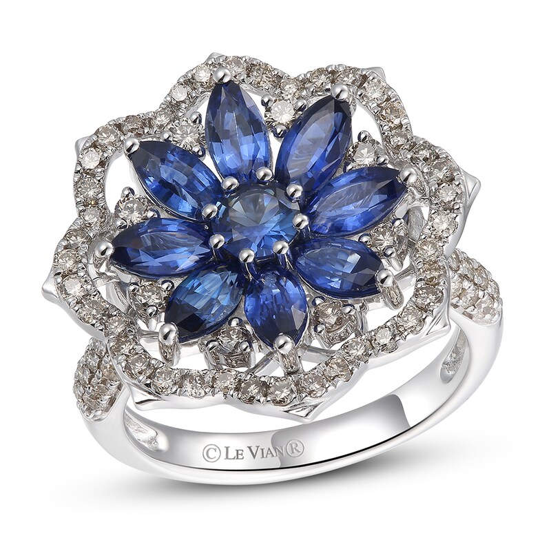 Le Vian Creme Brulee Sapphire Ring 1 ct tw Diamonds 14K Vanilla Gold