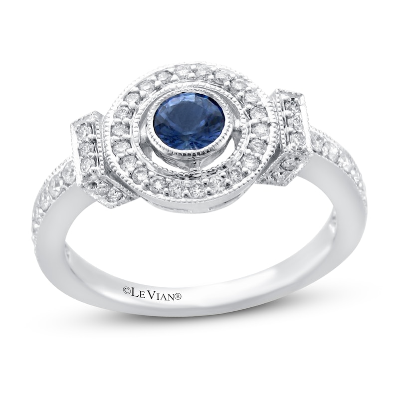 Main Image 1 of Le Vian Sapphire Ring 3/8 ct tw Diamonds 14K Vanilla Gold - Size 7