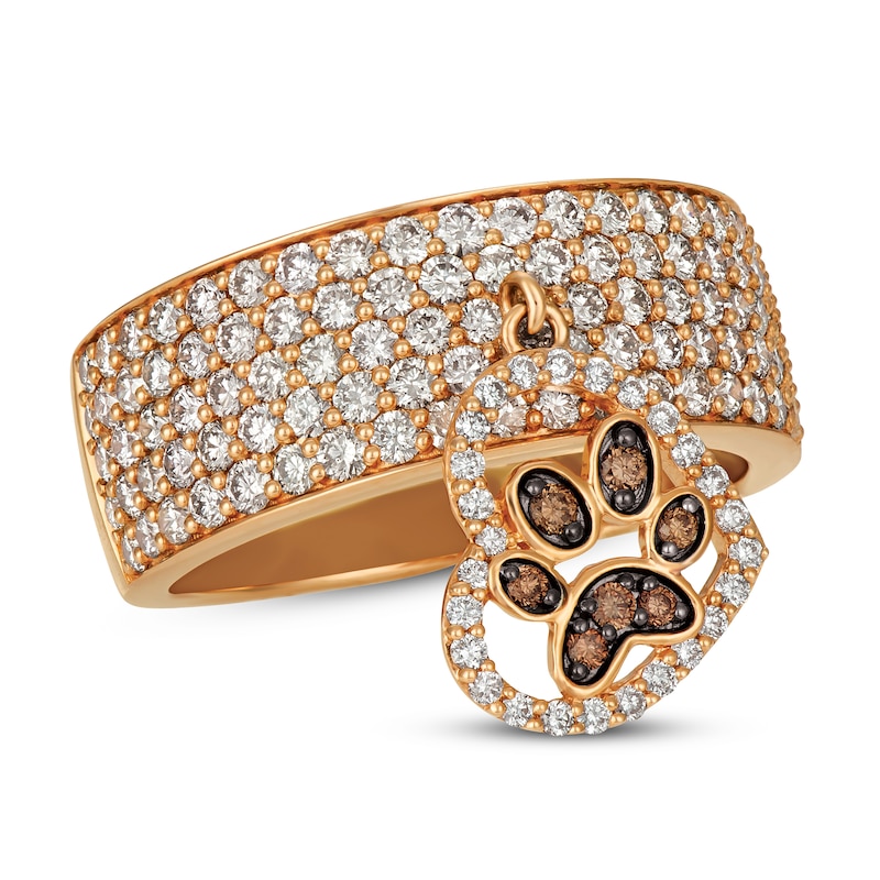 Main Image 1 of Le Vian Ombre Diamond Ring 1-5/8 ct tw 14K Strawberry Gold - Size 7
