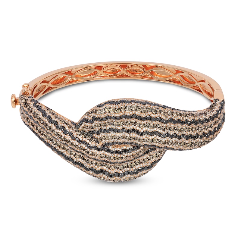 Main Image 1 of Le Vian Exotics Diamond Bangle 7-1/2 ct tw 18K Strawberry Gold