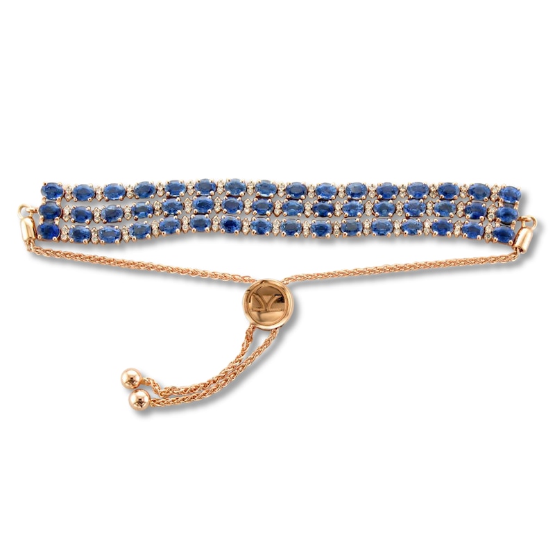 Main Image 1 of Le Vian Sapphire Bolo Bracelet 5/8 ct tw Diamonds 14K Strawberry Gold