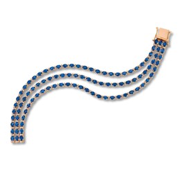 Le Vian Sapphire Bracelet 1-1/3 ct tw Diamonds 14K Strawberry Gold