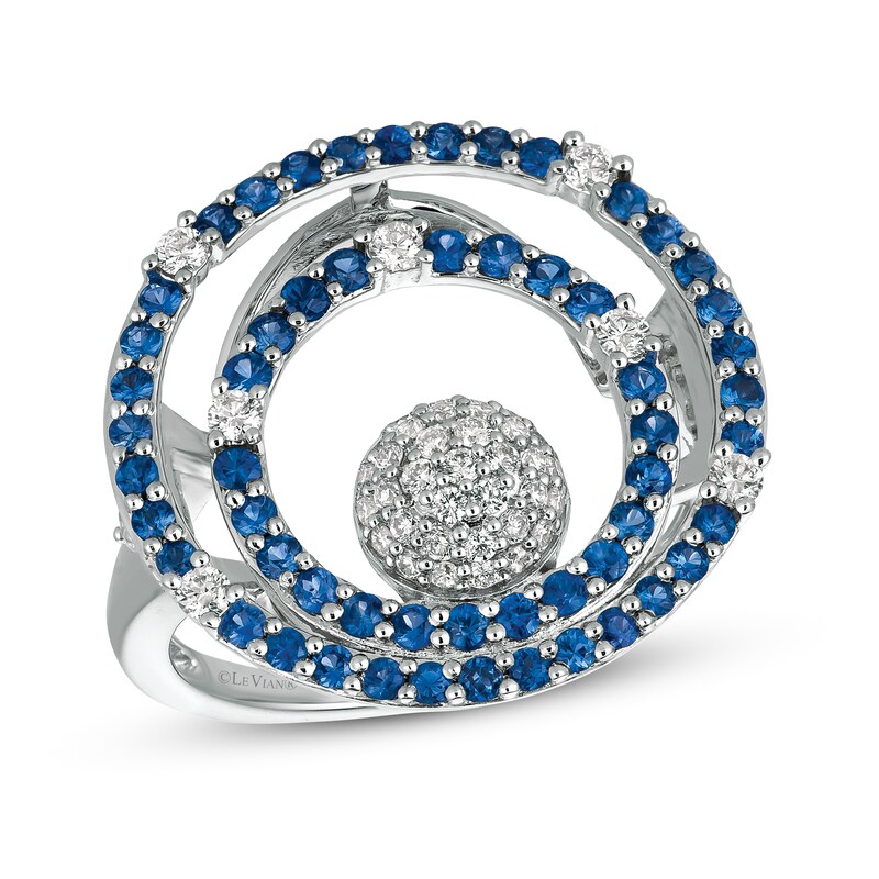 Main Image 1 of Le Vian Sapphire Ring 3/8 ct tw Diamonds 14K Vanilla Gold - Size 7