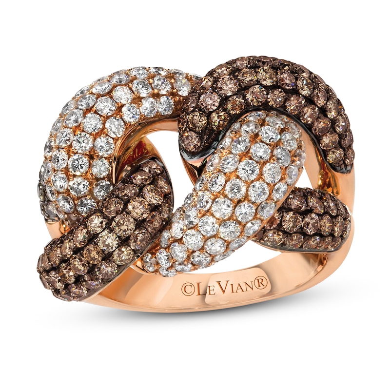 Le Vian Red Carpet Diamond Ring 3-1/2 ct tw 14K Strawberry Gold - Size 7