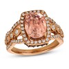 Le Vian Creme Brulee Morganite Ring 7/8 ct tw Diamonds 18K Strawberry Gold