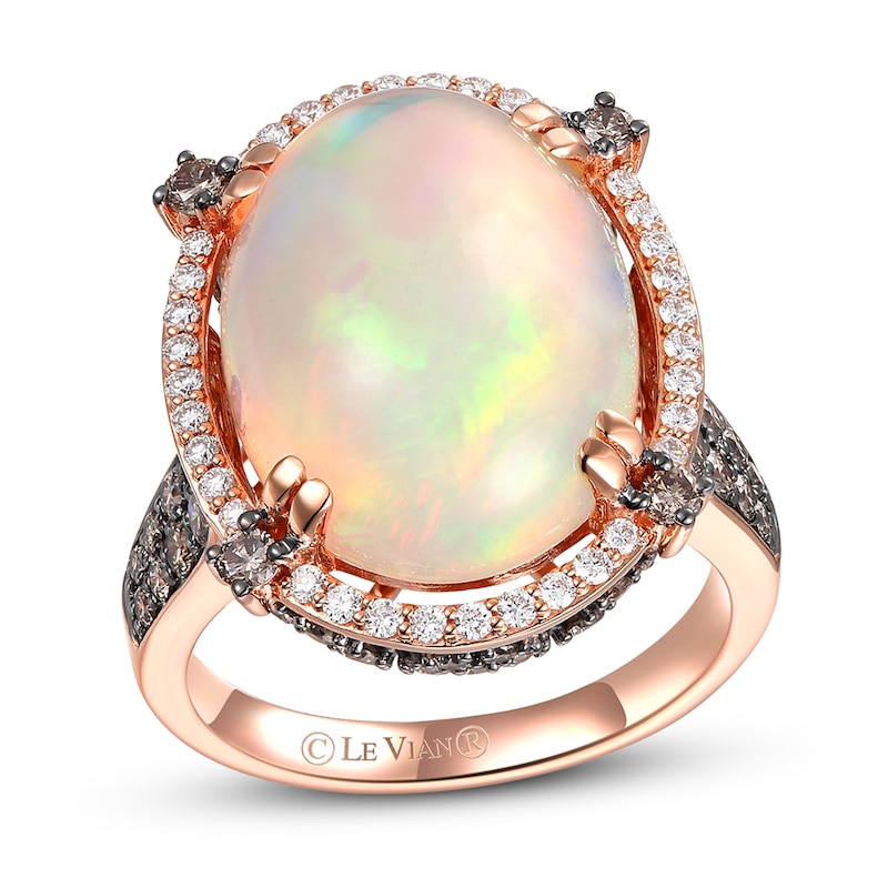 Main Image 1 of Le Vian Couture Opal Ring 1-1/2 ct tw Diamonds 18K Strawberry Gold - Size 7