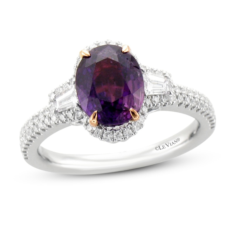 Le Vian Couture Purple Sapphire Ring 1/2 ct tw Diamonds 18K Two-Tone Gold