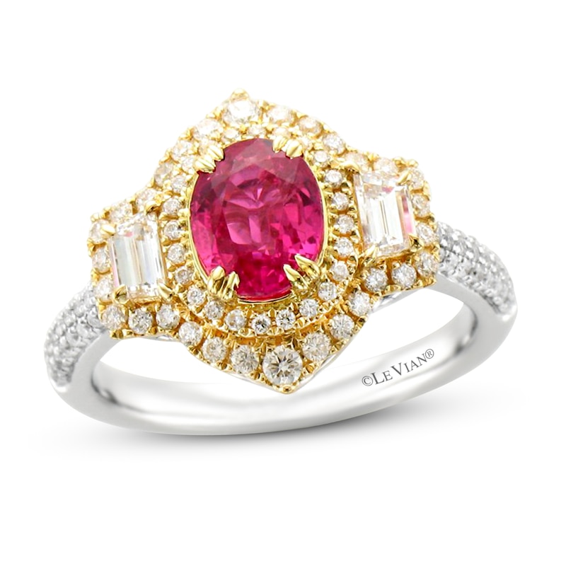 Main Image 1 of Le Vian Couture Pink Sapphire Ring 7/8 ct tw Diamonds 18K Two-Tone Gold - Size 7