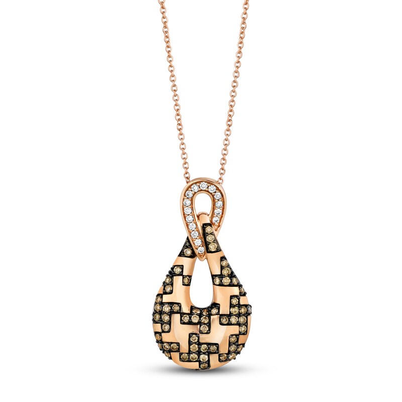 Main Image 1 of Le Vian Chocolatier Diamond Necklace 5/8 ct tw 14K Strawberry Gold 18&quot;