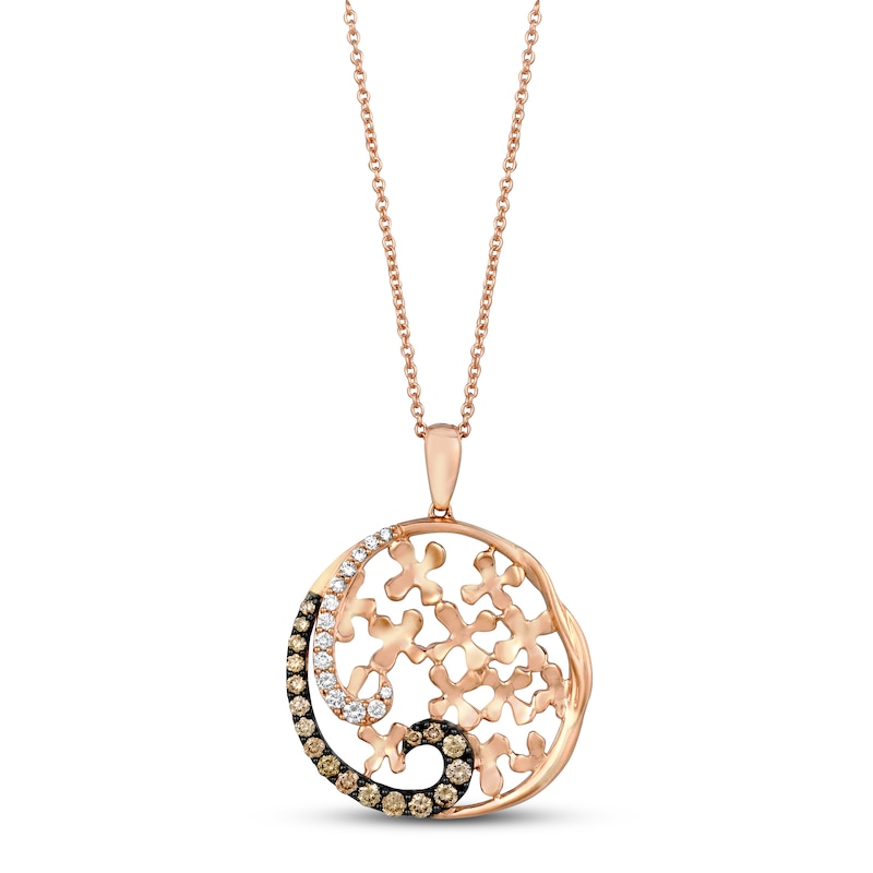 Main Image 1 of Le Vian Chocolatier Diamond Necklace 1/2 ct tw 14K Strawberry Gold 18&quot;