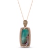 Thumbnail Image 1 of Le Vian Couture Peacock Aquaprase Necklace 1-1/2 ct tw Diamonds 18K Strawberry Gold 18&quot;