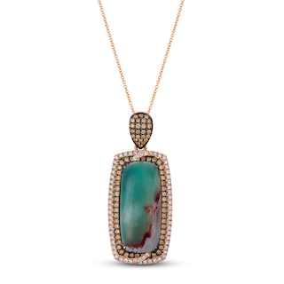 Le Vian Couture Peacock Aquaprase™ Necklace 1-1/2 ct tw Diamonds 18K ...