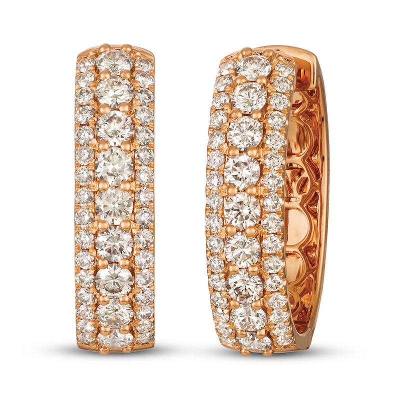 Main Image 1 of Le Vian Creme Brulee Diamond Earrings 3 ct tw 18K Strawberry Gold