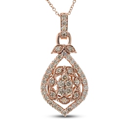Le Vian Creme Brulee Necklace 7/8 ct tw Diamond 14K Strawberry Gold 18"