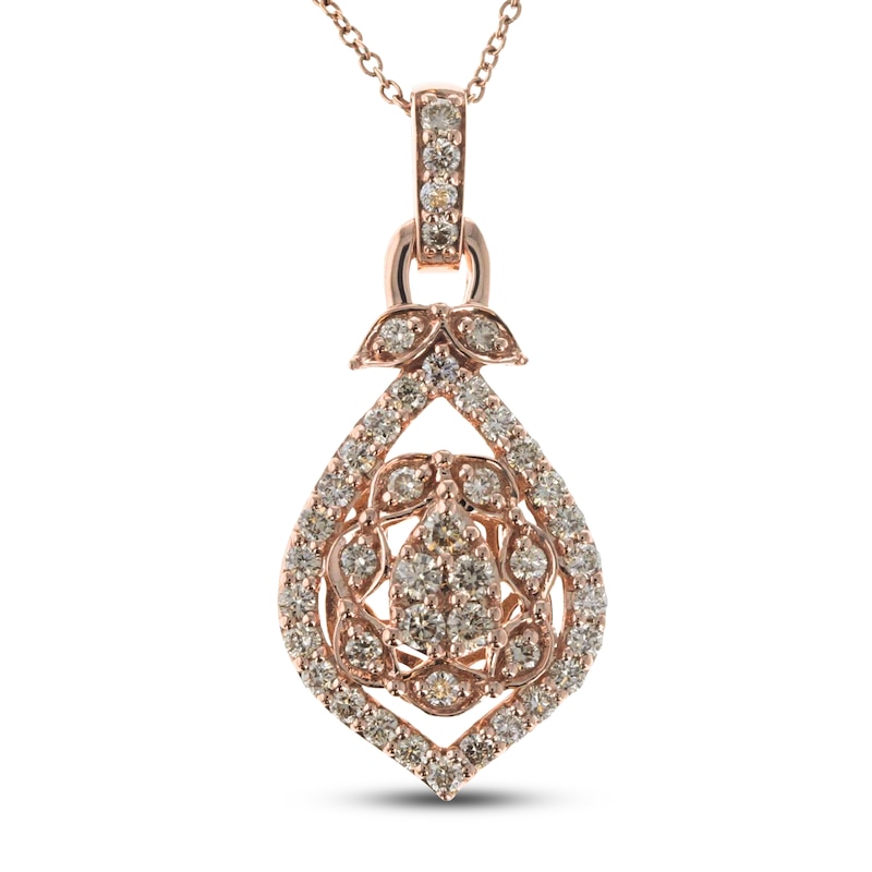 Main Image 1 of Le Vian Creme Brulee Necklace 7/8 ct tw Diamond 14K Strawberry Gold 18&quot;