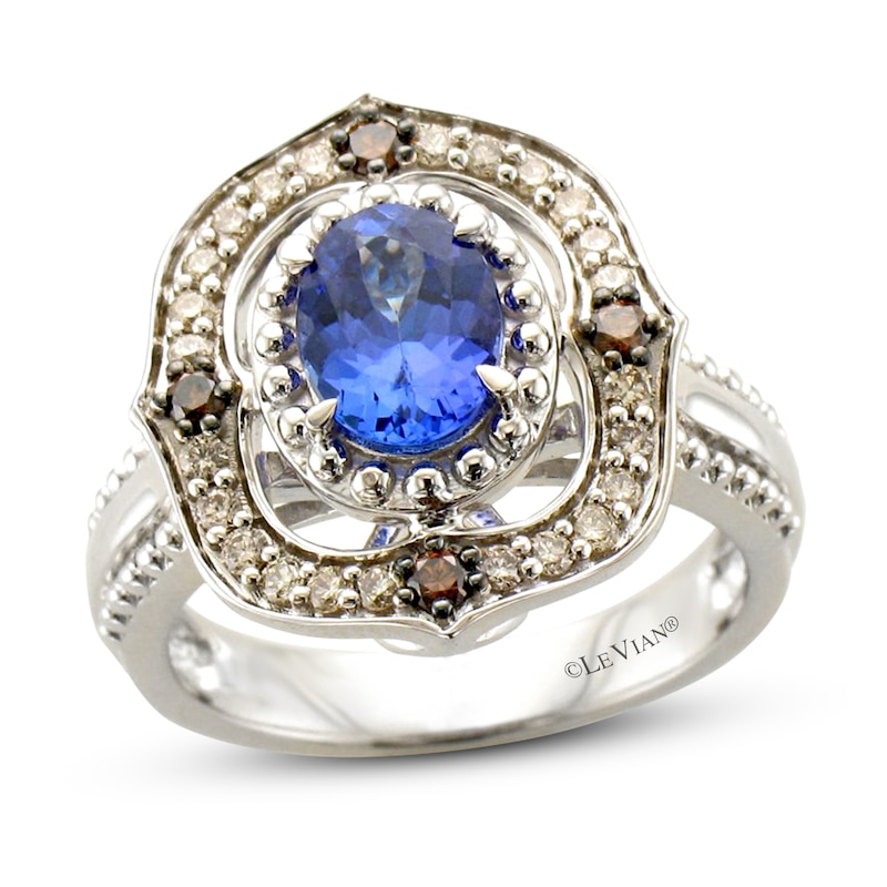 Le Vian Creme Brulee Tanzanite Ring 3/8 ct tw Diamonds 14K Vanilla Gold - Size 7