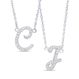 Offset Lowercase Initial Necklace (1 Initial)