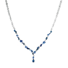 Le Vian Sapphire Necklace 1/3 ct tw Diamonds 14K Vanilla Gold