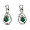 Le Vian Couture Emerald Earrings 1 ct tw Diamonds 18K Vanilla Gold