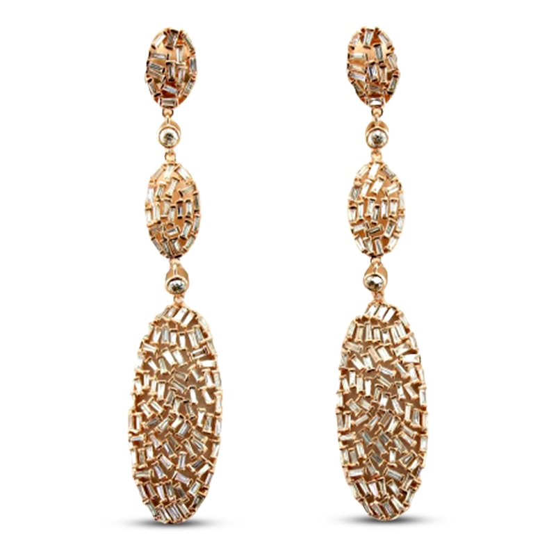Le Vian Nude Diamond Earrings 4-1/2 ct tw 14K Strawberry Gold
