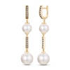 Thumbnail Image 0 of Le Vian Chocolatier Cultured Pearl Earrings 1/4 ct tw Diamonds 14K Honey Gold