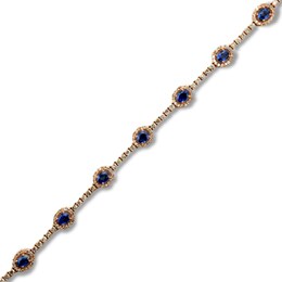 Le Vian Sapphire Bracelet 3-1/5 ct tw Diamonds 14K Strawberry Gold