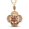 Thumbnail Image 1 of Le Vian Morganite Necklace 1/6 ct tw Diamonds 14K Strawberry Gold 20&quot;
