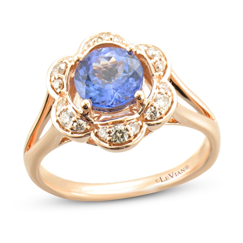 Main Image 1 of Le Vian Tanzanite Ring 1/5 ct tw Diamonds 14K Strawberry Gold - Size 7