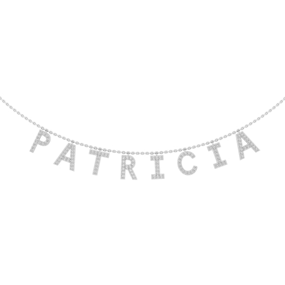 Diamond Accent Letter Name Necklace (1 Name)