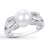Thumbnail Image 0 of Cultured Pearl Ring 1/20 ct tw Diamonds Sterling Silver