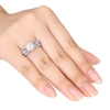 Thumbnail Image 2 of Cultured Pearl Ring 1/20 ct tw Diamonds Sterling Silver