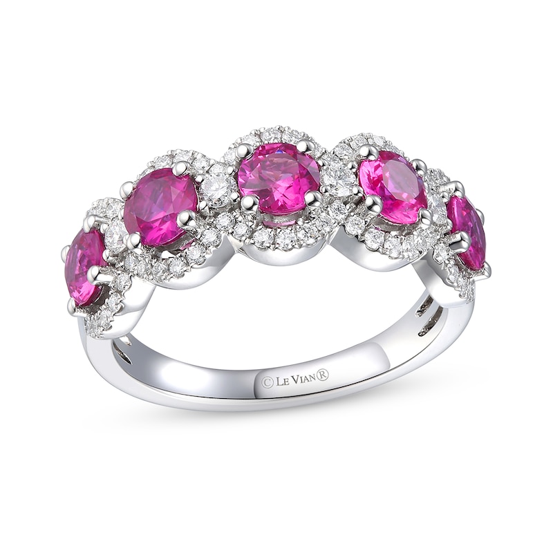 Main Image 1 of Le Vian Ruby Ring 3/8 ct tw Diamonds Platinum - Size 7