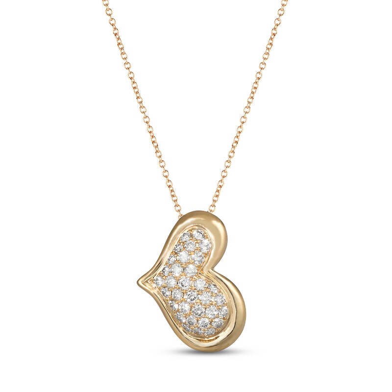 Le Vian Diamond Heart Necklace 3/4 ct tw 14K Honey Gold 18"