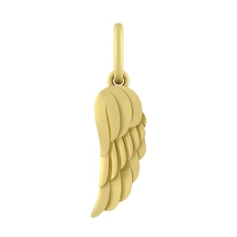 Sterling Silver or 10K Gold Wing Charm