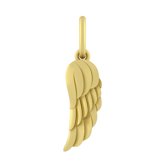 Sterling Silver or 10K Gold Wing Charm