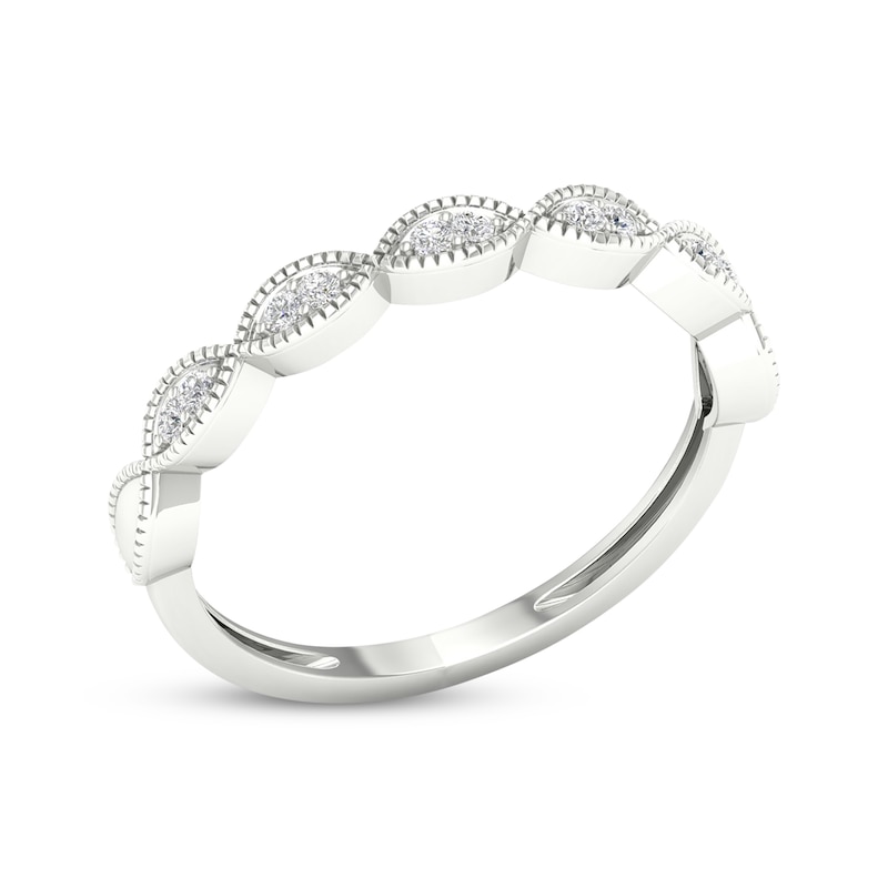 Main Image 2 of Now + Forever Lab-Grown Diamonds Anniversary Band 1/15 ct tw Round-cut 10K White Gold