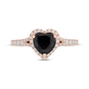 Thumbnail Image 3 of Neil Lane Heart-Shaped Black Diamond & White Diamond Engagement Ring 1-1/2 ct tw 14K Rose Gold