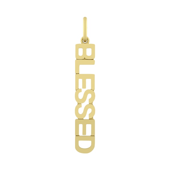 Sterling Silver or 10K Gold BLESSED Charm