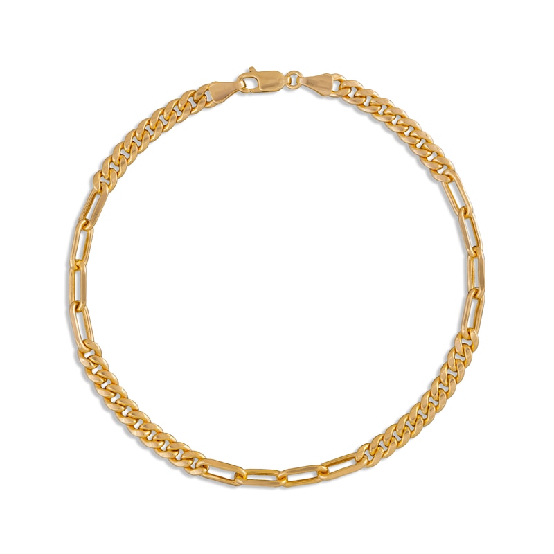 Main Image 1 of Cuban Paperclip Chain Bracelet 10K Yellow Gold 7.5&quot;