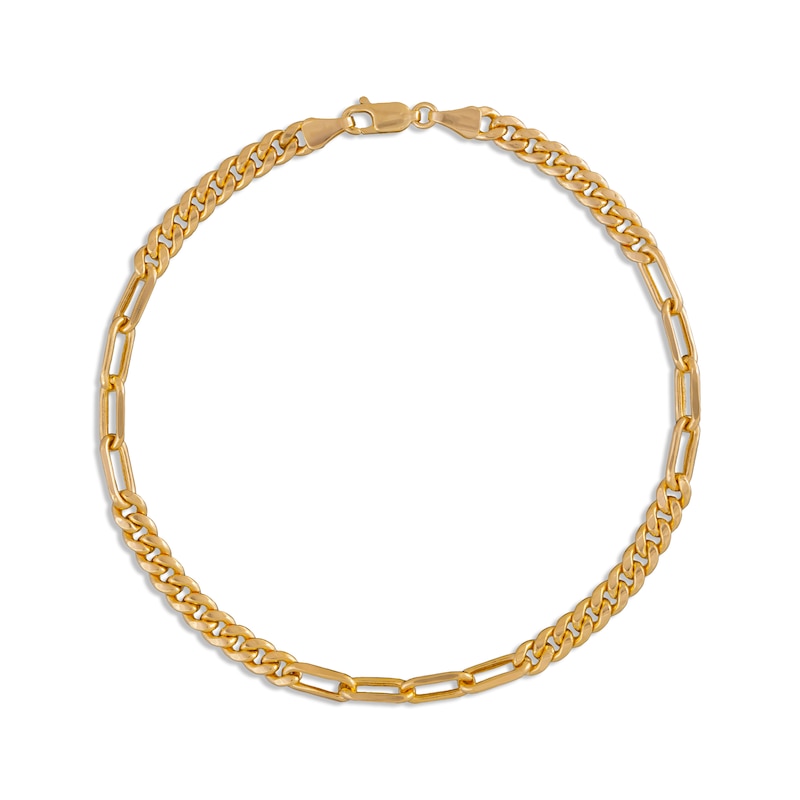 10k Solid Gold Paperclip Bracelet With Long Chain Links 10k 