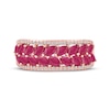 Thumbnail Image 3 of Marquise-Cut Ruby & Diamond Ring 1/6 ct tw 10K Rose Gold