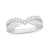 Thumbnail Image 0 of Baguette & Round-Cut Diamond Contour Enhancer Ring 1/2 ct tw 14K White Gold