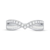 Thumbnail Image 2 of Baguette & Round-Cut Diamond Contour Enhancer Ring 1/2 ct tw 14K White Gold