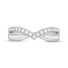 Thumbnail Image 3 of Now + Forever Baguette & Round-Cut Diamond Contour Enhancer Ring 1/2 ct tw 14K White Gold