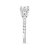 Thumbnail Image 2 of Now + Forever Diamond Three-Stone Engagement Ring 1 ct tw Princess & Round-cut 10K White Gold