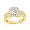 Thumbnail Image 0 of Multi-Diamond Center Engagement Ring 1 ct tw Round-cut 10K Two-Tone Gold