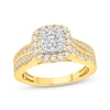 Thumbnail Image 1 of Now + Forever Multi-Diamond Center Engagement Ring 1 ct tw Round-cut 10K Two-Tone Gold
